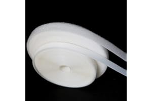 Youmeizer 5.5 Yards Extremely Thin and Soft Strong Doll Clothes Hook and Loop Fasteners Sewing Type Back Without Adhesive Doll Clothing Accessories DIY Handmade Materials (Beige, 0.31"/8mm)