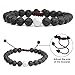 Distance Relationship Couple Bracelet Black Lava Rock & Howlite Stone for Lovers Friendship Bracelet