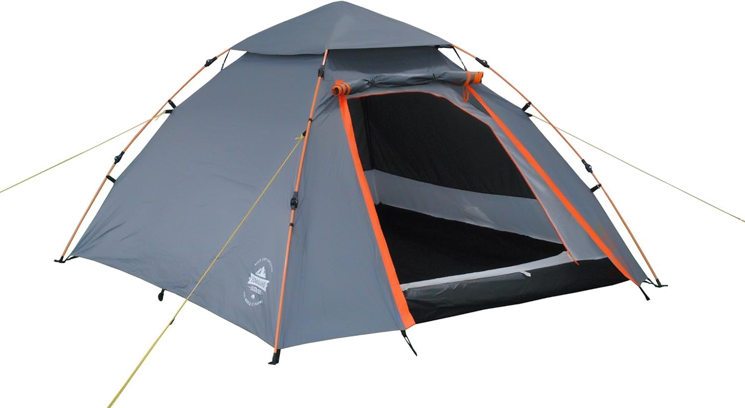 Lumaland Outdoor Pop Up Dome Tent 3 Person Tent Camping Festival etc. 215 x 195 x 120 cm Robust Grey