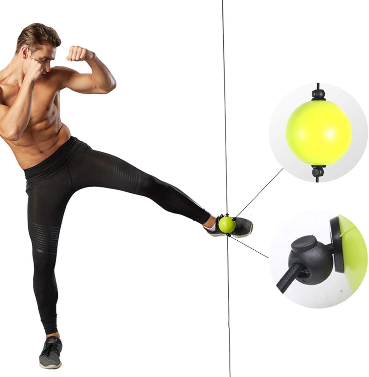 KFK Boxing Reflex Ball, Boxing Speed Ball Adjustable Height PU Punch Training Fitness Sports, Suit for Reaction, Agility, Punching Speed, Fight Skill and Hand Eye Coordination Training : Sports & Outdoors
