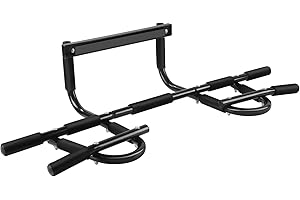 TBMLC Multi-Grip Lite Doorway Pull Up/Chin Up Bar,Doorway Power Tower Home Fitness Equipment Workout Bar for Strength Training Black