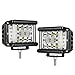Side Shooter LED Pods, AKD Part 4 Inch 160W Spot Flood Combo Off Road Driving Lights Side Shooter LED Light Pods Square LED Cubes Ditch Lights for Trucks Pickup Motorcycle SUV UTV ATV Tractor
