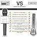Portable Karaoke Wireless Microphone with Speaker Mic KTV Machine for Singing and Recording with Built-in Bluetooth Speakers and AUX Compatible with iPhone, Android and Smartphones