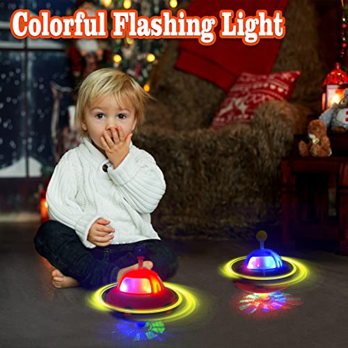 Spin Top for Kids, Light Up Top Toy with Colorful LED Lights, Sensory