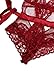 Garmol Women Lingerie One Piece Teddy Fishnet Lace Bodysuit Corset Plus Size Vintage Lingerie Set Classy Romper, (Red, XXX-Large)