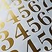 Classic Style Die Cut Vinyl Numbers (2 inch Soft Metallic Gold)