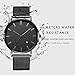Ronmar Watches for Men, Fashion Ultra-Thin Watches Stainless Steel Quartz Men ’s Watches Calendar Waterproof Wrist Watches with Mesh Band