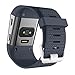 Replacement Bands for Fitbit Surge, Premium Silicone Strap Watchband with Metal Buckle Clasp for Fitbit Surge Fitness Tracker (Deep gray)