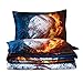 A Nice Night Baseball with Fire Print Comforter Quilt Set Bedding Sets for Teen Boys (Baseball,Full Size)