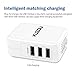 XUZOU iPhone Charger,4.8A 24W 3-Port USB Portable Travel Wall Charger Adapter with Foldable Plug+6FT Extra Long Apple Lightning Cable Charging Cord for iPhone 7/7Plus/6S/6S Plus/6/5S/SE/5C