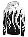 COOFANDY Octopus Print Hoodies Sport Hooded Sweatshirts Fashion Pullover Hoodie,Black,Medium
