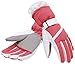Simplicity Women's Waterproof 3M Thinsulate Winter Ski Gloves,Grey White Rose,S