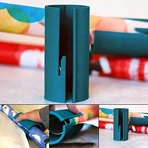 LtrottedJ 1 SET Wrapping Paper Cutter Christmas Wrapping Paper Cutting Tools Gift Wrapping (Blue) - Thumbnail 2