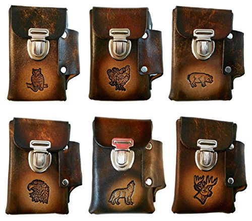 Hand Crafted Leather Cigarette Case, Lighter Pocket, Many Tooled Designs, Free Personalization