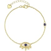 Gold Bracelets for Women: 925 Sterling Silver Moonstone Moon Phase Pearl Charm Link Bracelet,Boho Spiritual Jewelry Graduation Christmas Birthday Gift for Her Teens Mom Wife Girlfriend Daughter Sister