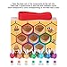 Kicoeoy Toddler Bee Hive Wooden Toys, Preschool Bee Game Motor Skills Toys for Kids Baby Early Educational Learning Colors and Sorting Counting Toddler Montessori Game Colorful Beehive Toys