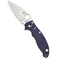 Spyderco Manix 2 Signature Knife with 3.37" CPM S110V Steel Blade and Durable Dark Blue G-10 Handle - PlainEdge - C101GPDBL2