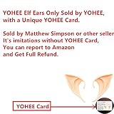 YOHEE 1 Pair Cosplay Masks Soft Fairy Pixie Elf Ears Accessories Halloween Party Pointed Prosthetic Tips Ear(Color 1#)