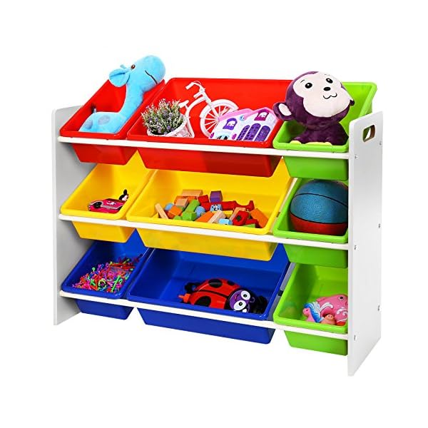 SONGMICS Estantería Organizadora para Juguetes y Libros, para