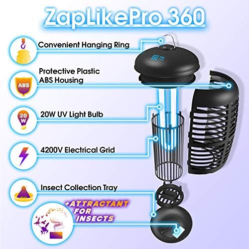 TBI Pro Bug Zapper for Outdoor & Attractant – Effective 4200V Electric