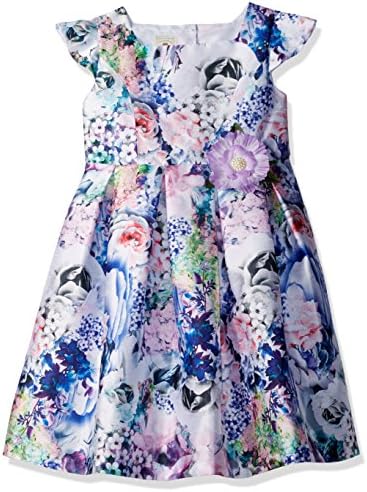 Marmellata Girls' Floral Print Party Dress