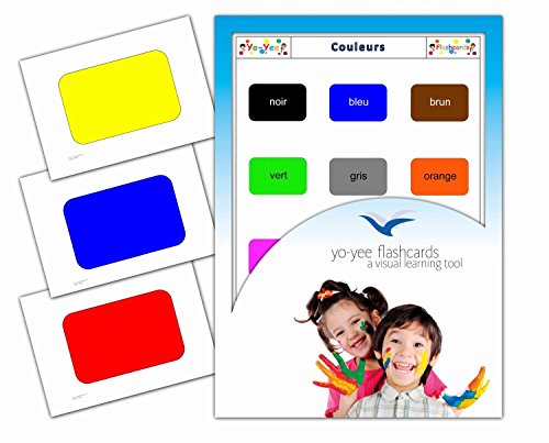 Couleurs - Fiches de vocabulaire - Color Flashcards in French for Kids, Toddlers and Children
