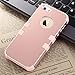 ULAK iPhone SE Case,iPhone 5S Case, Heavy Duty Protection Case with Hybrid High Soft Silicone + Hard PC Case Slim Fit for Apple iPhone 5/5S/SE (Rose Gold)