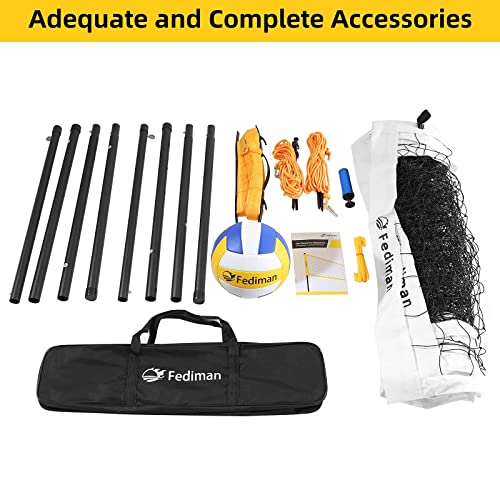 Metal Freestanding Volleyball Net Set Outdoor Anti Sag Net