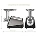 Homgeek Electric Meat Grinder, Meat Machine Sausage Maker, Stainless Steel Meat Mincer Sausage Stuffer, Heavy Duty Food Processing Machine With 3 Cutting Blades and Stuffing Tubes