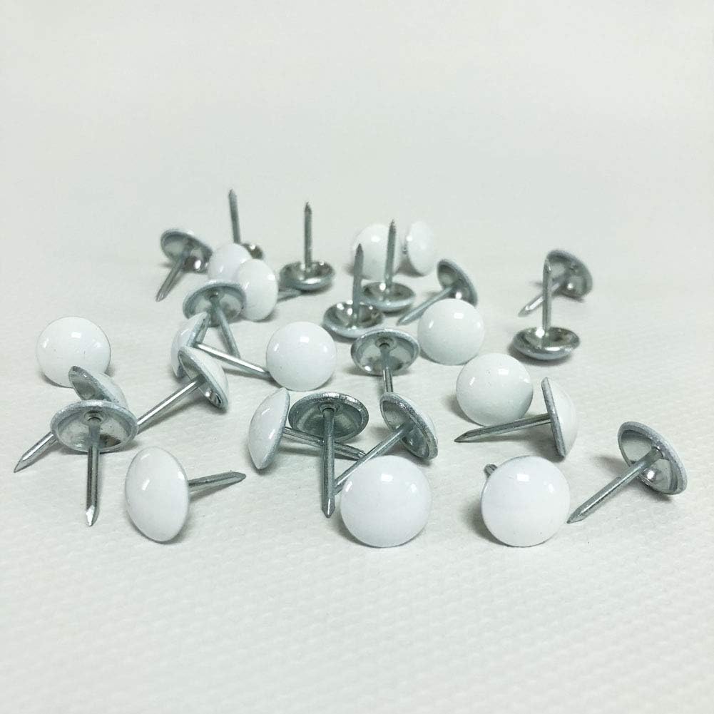 500pcs a lot: D11mmxL17mm White Painted Sofa Upholstery Tacks Wooden Furniture Decorative Tacks Hobnail Thumb Nails Home DIY Upholstery Nails (White Painted) - Image 5