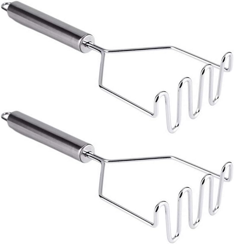 2Pcs Potato Masher Stainless Steel with Easy to Use, Potato