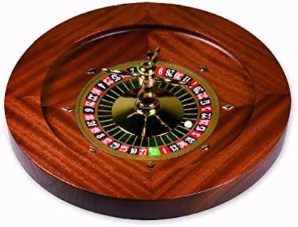 Mahogany Wood &amp; Gold-Plated Professional Style Roulette Wheel