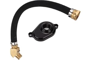 Aluminum Flush Adapter Oil Cooler Flush Kit, Engine Oil Cooler Kit with Aluminum Anodize Adapter Plate Hose Replacement for 6