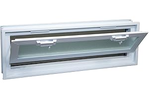 ADVANTAGE VENT 2408 Hopper Window for Glass Blocks, Sheds, Cabins, Tiny Homes, Garages