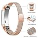 SWEES Fitbit Alta HR and Alta Bands Metal, Milanese Stainless Steel Replacement Accessories Metal Small & Large Band for Fitbit Alta HR and Alta, Rose Gold