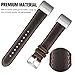 SKYLET Compatible with Fitbit Charge 2 Bands Leather, Retro Genuine Leather Classic Replacement Wristband Compatible with Fitbit Charge 2 with Metal Connector Men Women Small Large