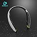 [Newest Design] Foldable Bluetooth Headset,Pkman™ Upgrade Wireless Neckband Bluetooth Headphones with Retractable Earbud, Foldable Design,Sports Stereo In-ear Earbuds for iPhone and Android