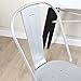 BELLEZE 2pc Modern Style Dining Chairs w/Back Stackable Chairs, Silver