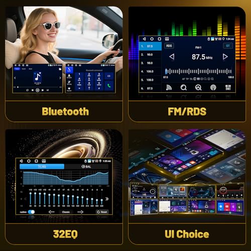 Roinvou 4+64G Radio Coche para VW Beetle Passat Jetta Sharan CC Tiguana Caddy Carplay Inalámbrico Android Auto, Android Pantalla Radio Coche 7'' MirrorLink Bluetooth WiFi GPS 32EQ RDS/FM SWC Cámara