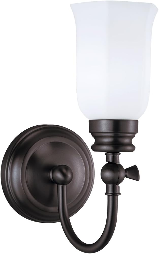 Norwell Lighting 8911-OB-HXO Emily - One Light Wall Sconce, Glass Options: Hexagonal, Choose Finish: OB: Oil Rubbed Bronze