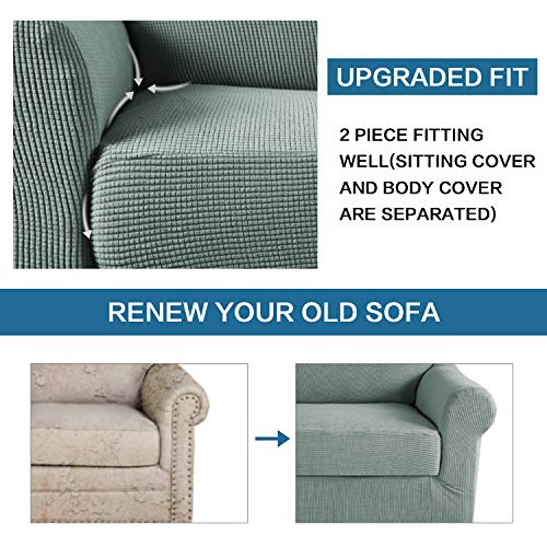 H.VERSAILTEX 2 Separate Pieces Stretch Couch Covers Sofa Cover Furniture Protector Suit for T