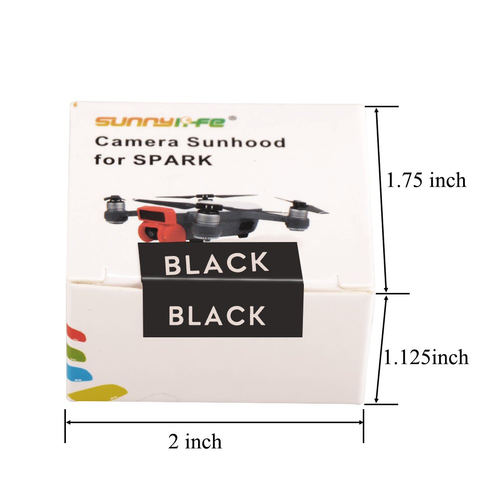 SHiZAK Camera Lens Anti-Glare Sunshade Gimbal Sun Hood Shield Guard Cover Lens Hood Lens Guard Protector for DJI Spark Drone (Black)