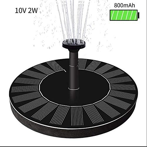 ソーラーファウンテンポンプ 循環水ポンプ 鳥の水槽 魚の水槽 池 4ノズル付き または庭の装飾用の800 Wバッテリー 内蔵2 5 Wフローティングファウンテン 全店販売中