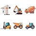 Construction Theme Cupcake Toppers Topoox 48 Pack Dump Truck Excavator Tractor Party Cake Picks Decoration for Baby Shower Birthday Party Favors