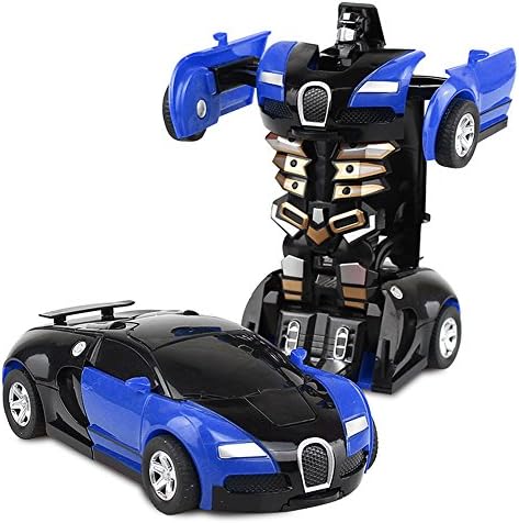 Transformers Car, XHAIZ Transformers Vehicle Toy for Boys, One-Step Changer (001 Blue)
