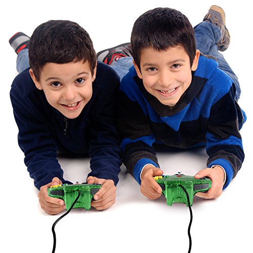 2 Pack Classic Controller for N64 Gaming, miadore Wired Retro Game Pad Joystick Remote Joypad for N64 Video Game System N64 Console - Jungle Green