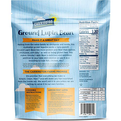 Carrington Farms Ground Lupin Bean Low Glycemic Side Dish Keto