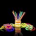 Fun Central 100 Pack - 8 Inch Glow Stick Bracelets Bulk Party Favors - Assorted