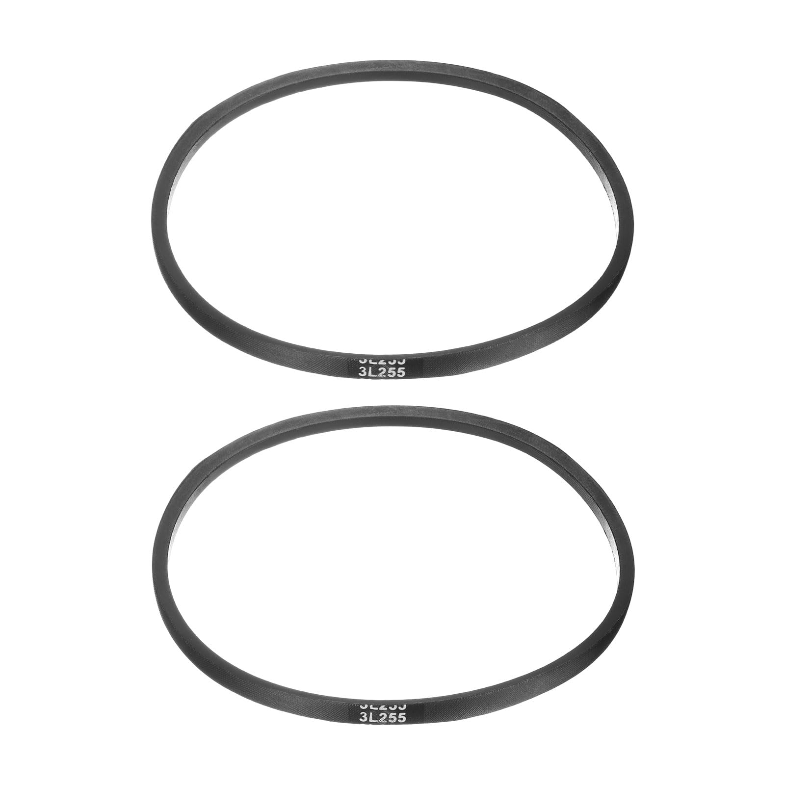 Photo 1 of uxcell 2Pcs 3L255 Classic Wrapped Rubber V-Belt, 25.5"(648mm) Outside Circumference, 3L Profile V Belt 3/8" Width 7/32" Height