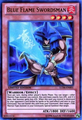 Yu-Gi-Oh! - Blue Flame Swordsman (LC04-EN001) - Legendary Collection 4: Joey's World - Limited Edition - Ultra Rare